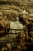 View of the  Dordogne River -  from Domme, Dordogne
