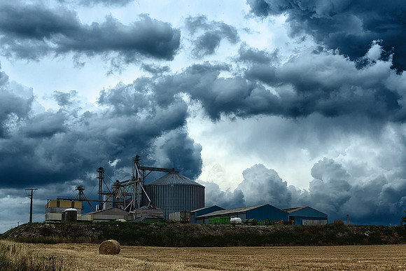 Silo and Storm Clouds - Gouts