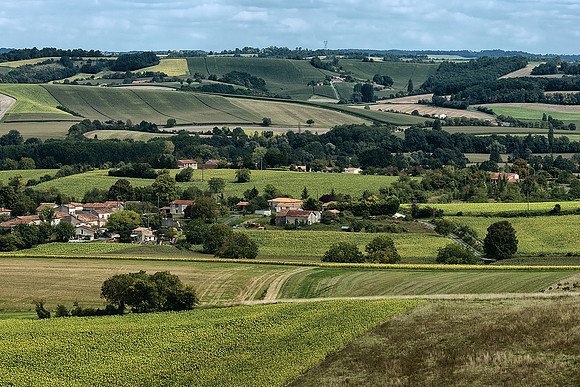 Looking East - Above Pillac