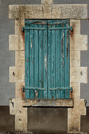 Old Blue Shutters - Juignac