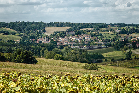 Montmoreau from the Road to St Amant - St Amant