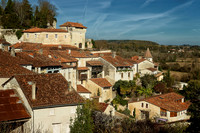 The Castle and Town Rooftops - Aubeterre