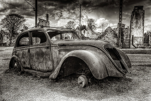 Burned-Out Car - Oradour-sur-Glane