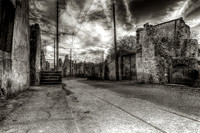 Main Road looking East - Oradour-sur-Glane