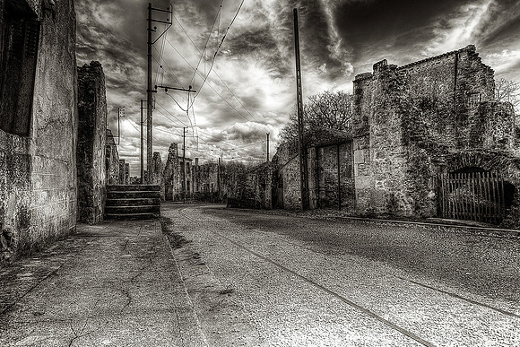 Main Road looking East - Oradour-sur-Glane