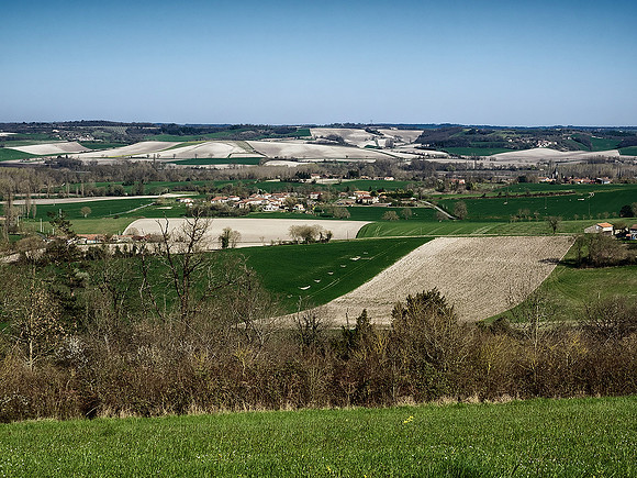 Looking East - above Pillac