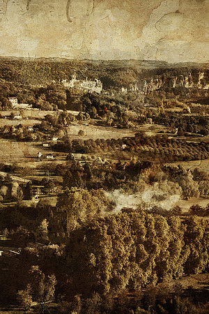 View of Roque Gagec - from Domme, Dordogne